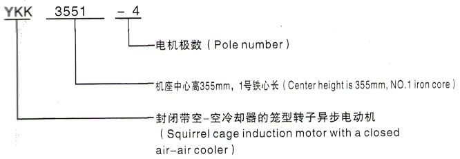 YKK系列(H355-1000)高压YJTFKK6303-6三相异步电机西安泰富西玛电机型号说明